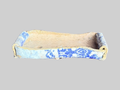 Blue and White Scroll-Edge Rectangular Pot — exterior