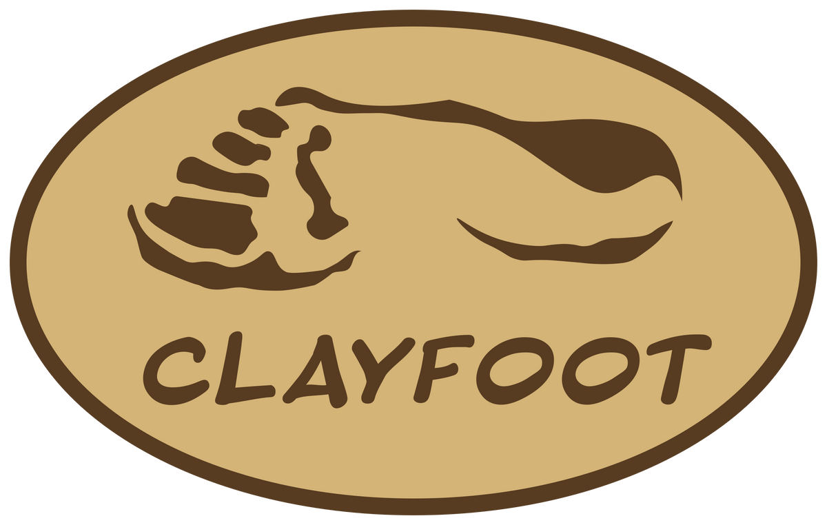 Clayfoot two-tone engraved patch artwork reference; supplier proof pending