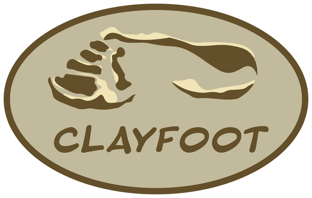 Supplied Clayfoot footprint logo artwork in its original colors