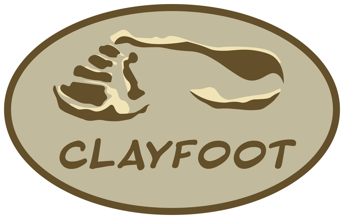 Supplied Clayfoot footprint logo artwork in its original colors